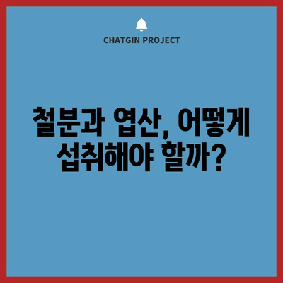 임산부 필수 영양제 | 철분과 엽산의 중요성