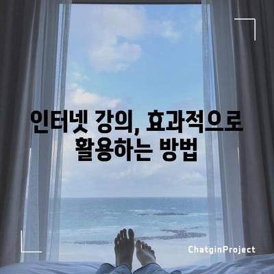 효율적인 인터넷 강의 선택 가이드