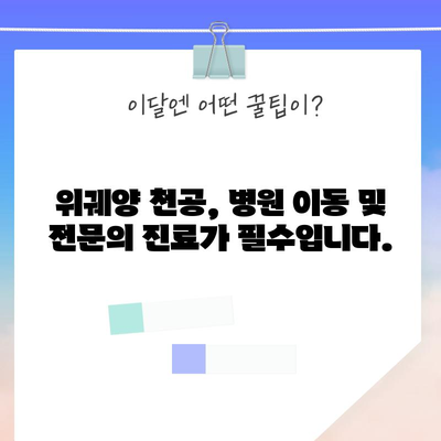 위궤양 천공 응급처치 가이드 | 생명을 구하는 7단계