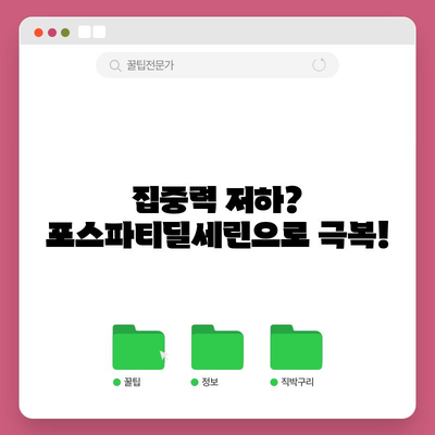 산만한 머리를 위한 포스파티딜세린 | 집중력과 기억력 향상