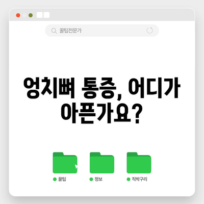 엉치뼈 통증의 위치와 원인 분석