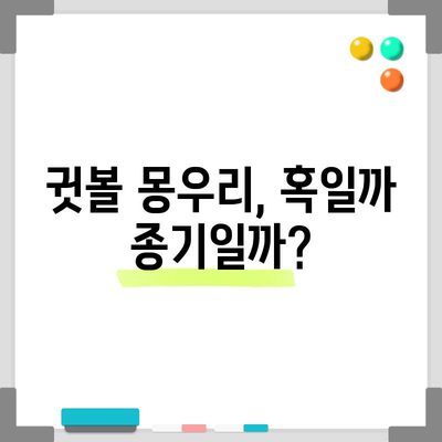 귓볼 몽우리 원인과 치료법 | 혹과 종기 완벽 가이드