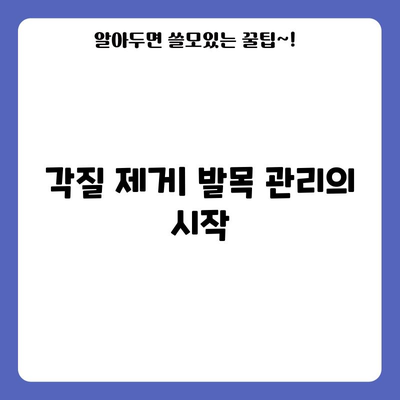 각질 없는 발목을 위한 자기 관리 팁