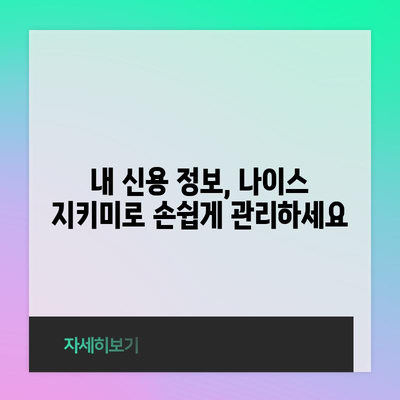 신용사면 확인 가이드 | 나이스 지키미 활용하기