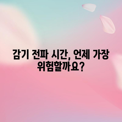 감기 전파 고지대 | 시간대 파악법