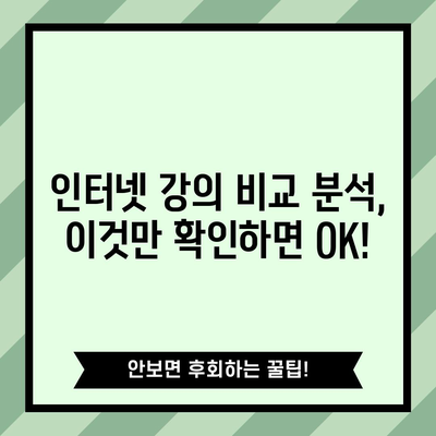 효율적인 인터넷 강의 선택 가이드