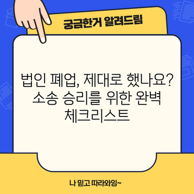 법인 폐업 후 법인격 부인 소송 승리 가이드 | 완벽한 전략