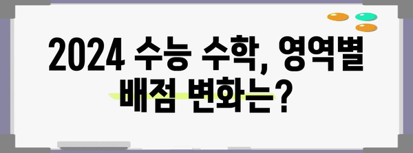 2024 수능 수학 배점 완벽 분석| 영역별, 단원별, 문제 유형별 | 수능, 수학, 배점, 공부법, 학습 팁