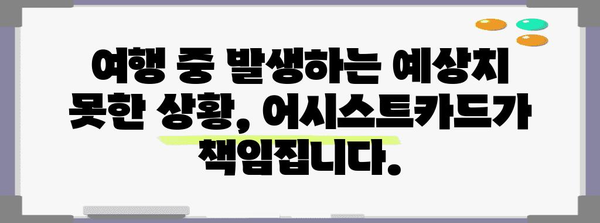 어시스트카드와 함께 안심 여행 | 24시간 보호