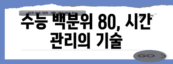수능 백분위 80, 이렇게 달성하세요! | 수능, 백분위, 목표 달성, 학습 전략