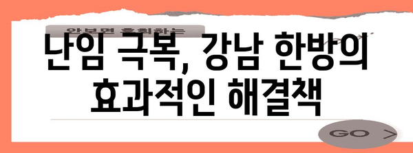 한방 치료로 임신 성공률 향상 | 강남 지역 안내