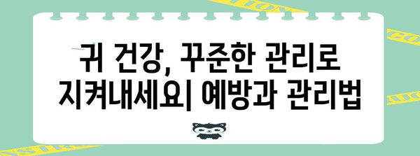 귀 질환 초기 관리의 중요성 | 조기 진단과 치료의 필요성