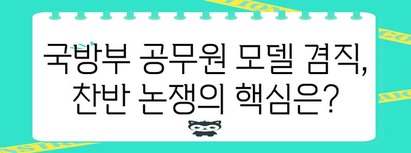 모델 활동 허용 기준과 윤리적 논란 | 국방부 공무원 모델 겸직