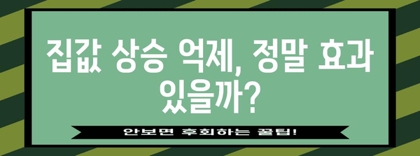 다주택자 규제 강화 | 집값 상승 억제효과는?