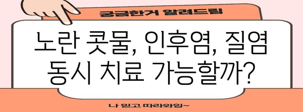 인후염 원인인 노란 콧물 질염의 치료 방법