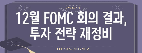 12월 FOMC 회의 | 금리 조정 전망, 투자 대응 전략