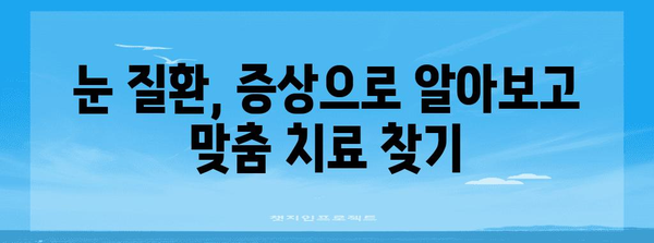 안과 질환별 특징과 치료법 비교 | 맞춤형 치료법 탐구