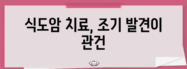 식도암 초기 증상, 조기 발견과 치료의 중요성