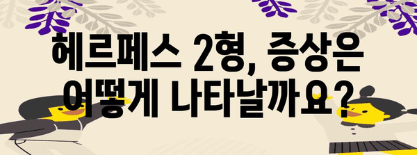 헤르페스 2형의 증상, 원인, 치료법 완벽 가이드 | 성병 진단 및 예방