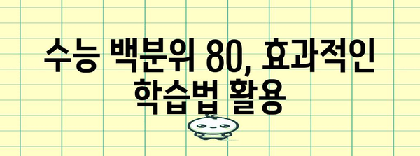 수능 백분위 80, 이렇게 달성하세요! | 수능, 백분위, 목표 달성, 학습 전략
