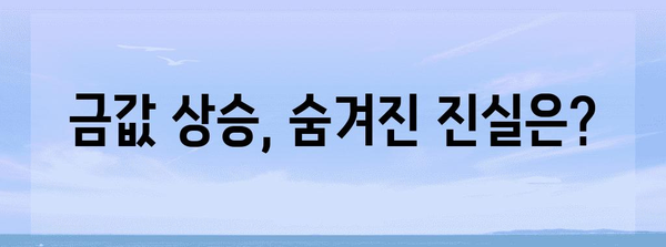 금값 급등! 수퍼 랠리의 진실은?