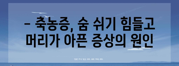 축농증 증상 | 뒤 mũi 콸콸과 콧속 막힘의 진실