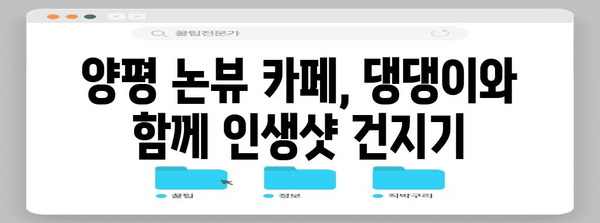 양평의 힐링 여행 | 반려견 동반 논뷰 카페 추천