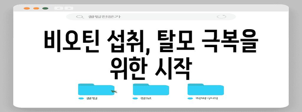 탈모 퇴치와 두피 건강 개선을 위한 비오틴 가이드