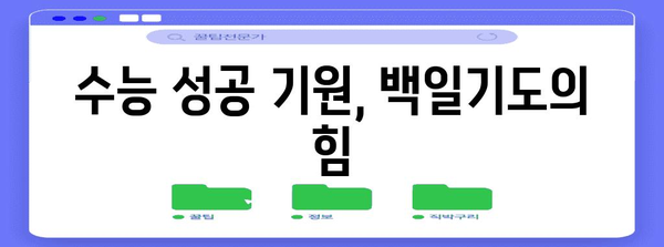 수능 백일기도