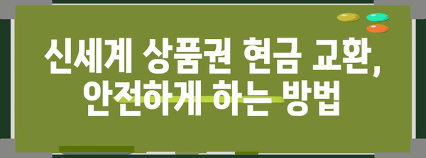 신세계 상품권 현금 교환 | 안전한 거래법과 주의 사항