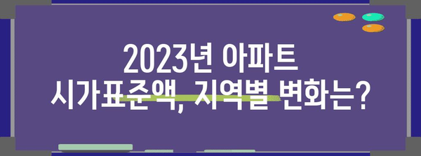 아파트 시가표준액 조사 | 부동산 거래의 필수 정보