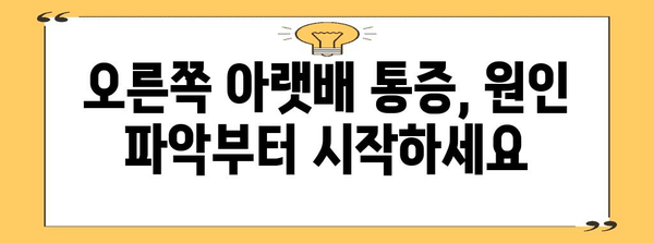 오른쪽 아랫배 통증 분석 | 특징적 증상과 진료 주의 사항