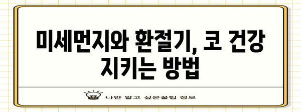 미세먼지와 환절기 코 건강 유지법 | 증상, 원인, 예방법