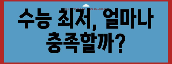 수능 최저 충족 비율