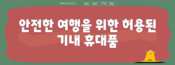 항공기 안전 가이드 | 반입 금지 및 허용 물품 알아두기