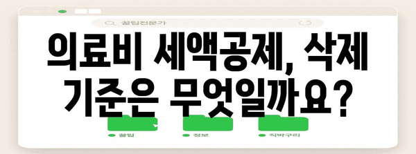 연말정산 의료비 삭제, 가능한 경우는? | 의료비 세액공제, 삭제 기준, 확인 방법
