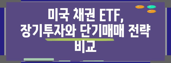 미국 채권 ETF 전략 | 금리 환경에 따른 투자 팁