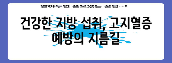 고지혈증 원인 추적 | 식습관의 역할 탐구