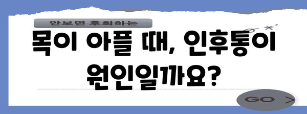 인후통으로 인한 목아픔 | 증상 이해와 대처법