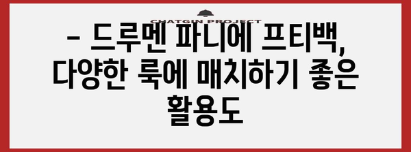 드류멘 파니에 프티백 실사용 평가 | 스타일과 기능성 완벽 분석