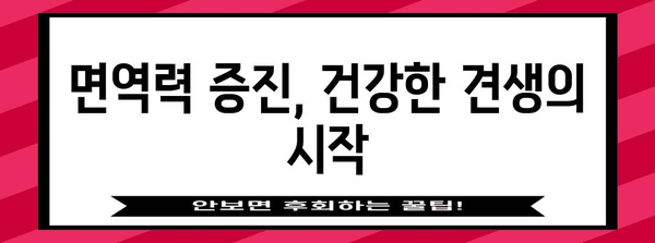 견강을 위한 필수 영양제 | 반려견의 면역력 강화