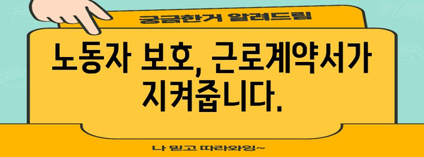 근로계약서 필수성 | 위험성 파악과 노동자 보호 강화