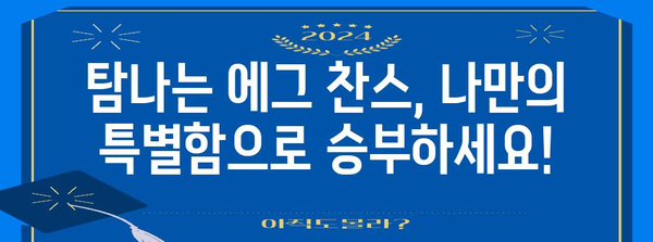 에그 찬스 놓치지 마세요! 탐내는 신청 비결 총정리