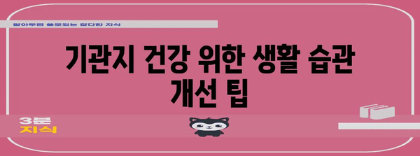 기관지 건강 향상을 위한 영양 가이드 | 필수 영양제, 팁, 질환 관리