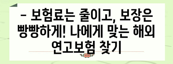 해외연고보험 추천 | 실제 경험으로 비교분석