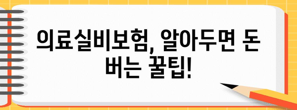 병원비 절감의 묘책 | 의료실비보험 가이드