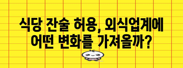 외식업 트렌드 분석 | 식당 잔술 허용과 비알코올 음료 확대