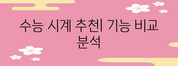 수능 아날로그 시계 선택 가이드| 놓치지 말아야 할 체크 포인트 | 수능 시계 추천, 시험 시간 관리, 기능 비교