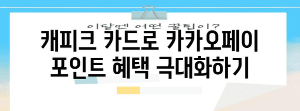 카드테크 활용 가이드 | IBK 캐피크 카드를 통해 카카오페이 포인트 현명하게 사용하기