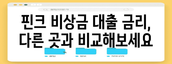 핀크 비상금 대출 | 조건 및 금리 비교 가이드